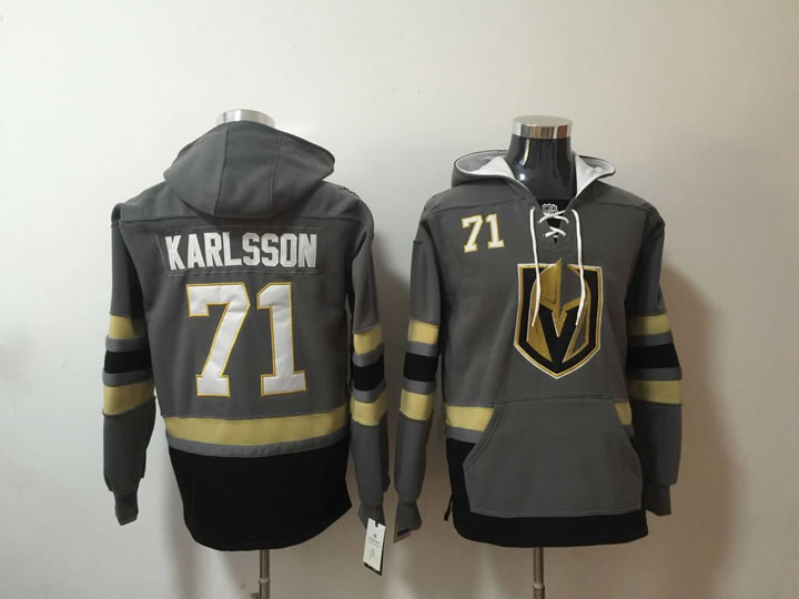 Vegas Golden Knights 71 William Karlsson Gray All Stitched Hooded Sweatshirt,We sell and wholesale Vegas Golden Knights 71 William Karlsson Gray All Stitched Hooded Sweatshirt on line form chian!